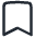 black outlined bookmark icon