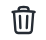 Black outlined trashbin