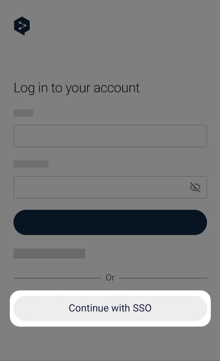 SSO login screenshot