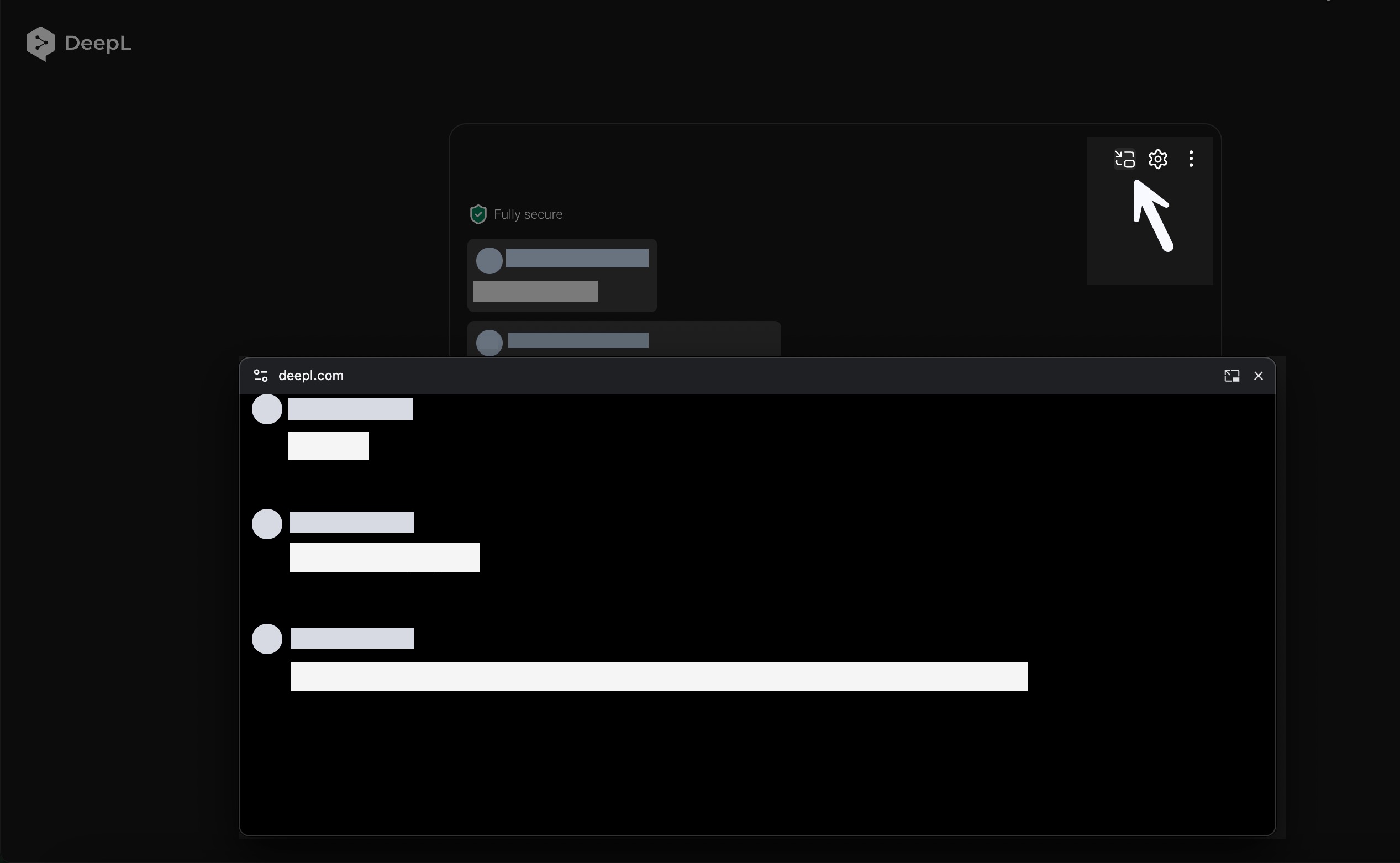 Floating window expanded in Teams screenshot